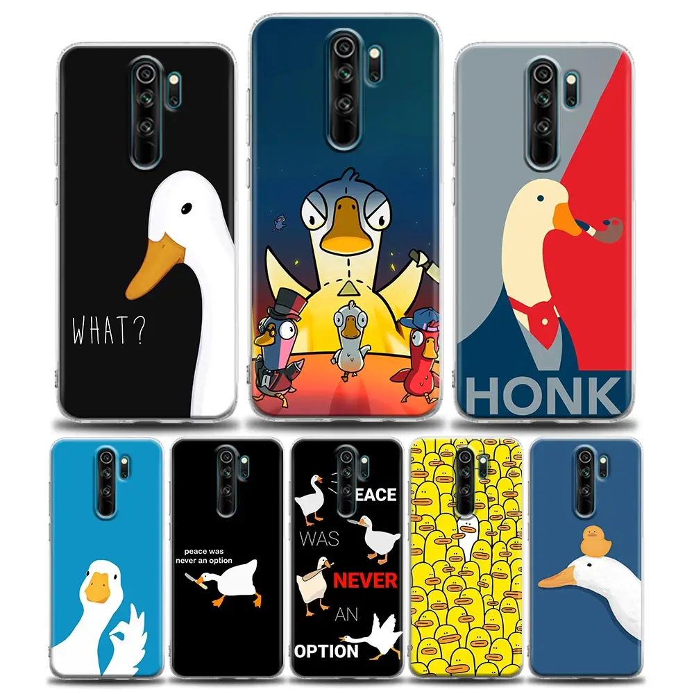 Cartoon Duck Duck Goose Soft Clear Phone Case for Xiaomi Redmi Note 12s 11 10 9 8 12 Pro Plus 11S 10S 9S Note12 4G 5G Back Cover