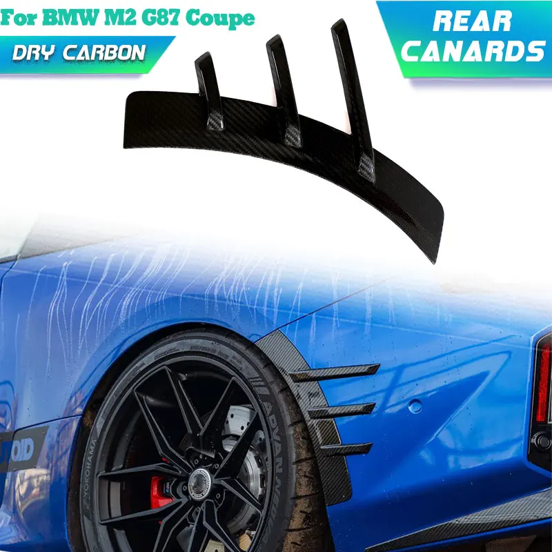 

Задний бампер автомобиля из сухого углеродного волокна для BMW M2 G87 Coupe 2-дверный 2022-2024 гоночные задние канавки колеса брызговики разветвители ласты