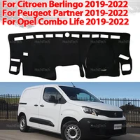 Almohadilla protectora de cubierta de tablero para Citroen Berlingo, Peugeot Partner, Opel Combo Life 2019-22, accesorios de protección parasol