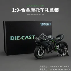 1:9 Kawasaki H2R H2 BMW S1000RR Motorcycle High Simulation Diecast Car Metal Alloy Model Car decoration display collection gifts