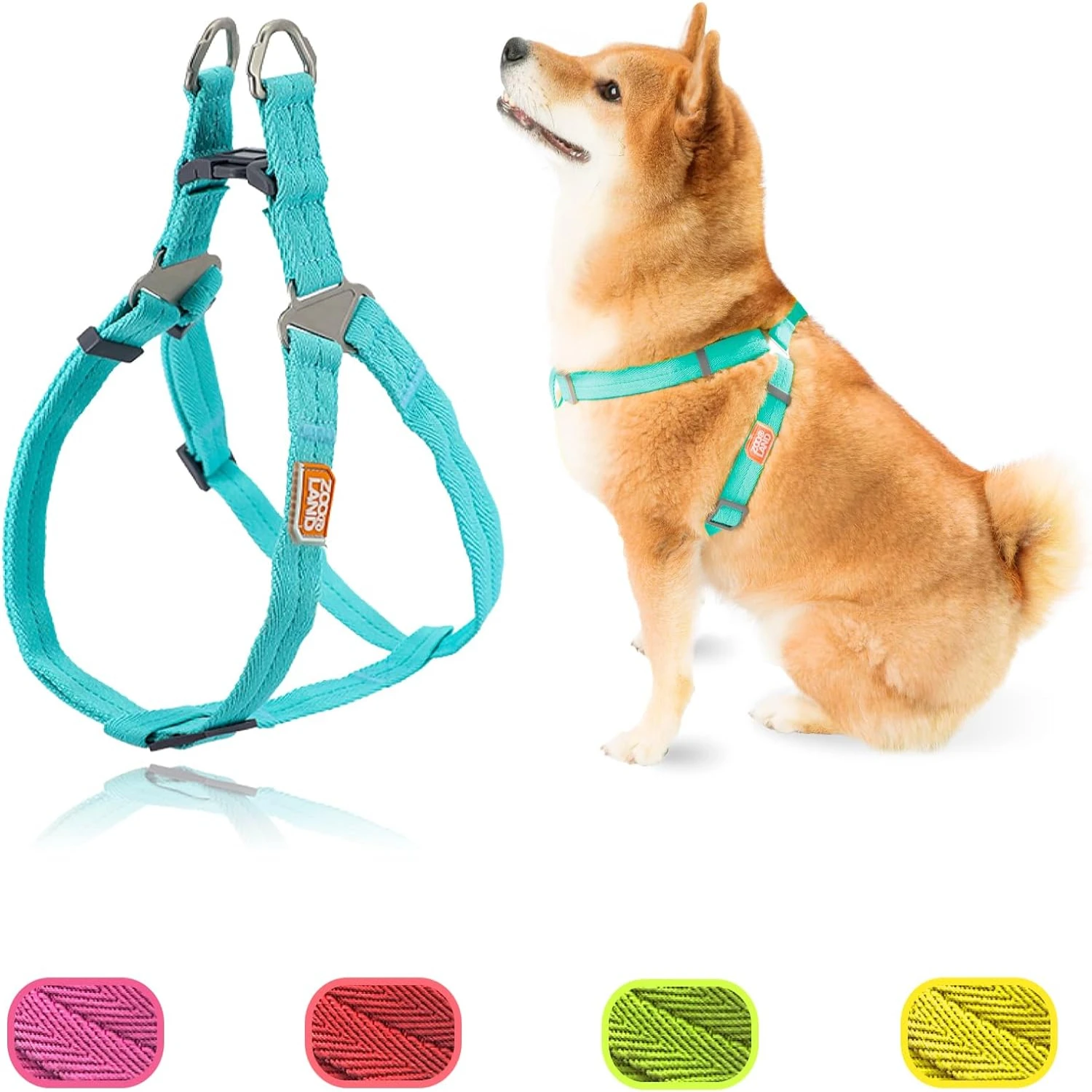 

Stylish and comfortable yellow no-pull harness for small to medium breeds, perfect for effortless outdoor walks with your puppy.