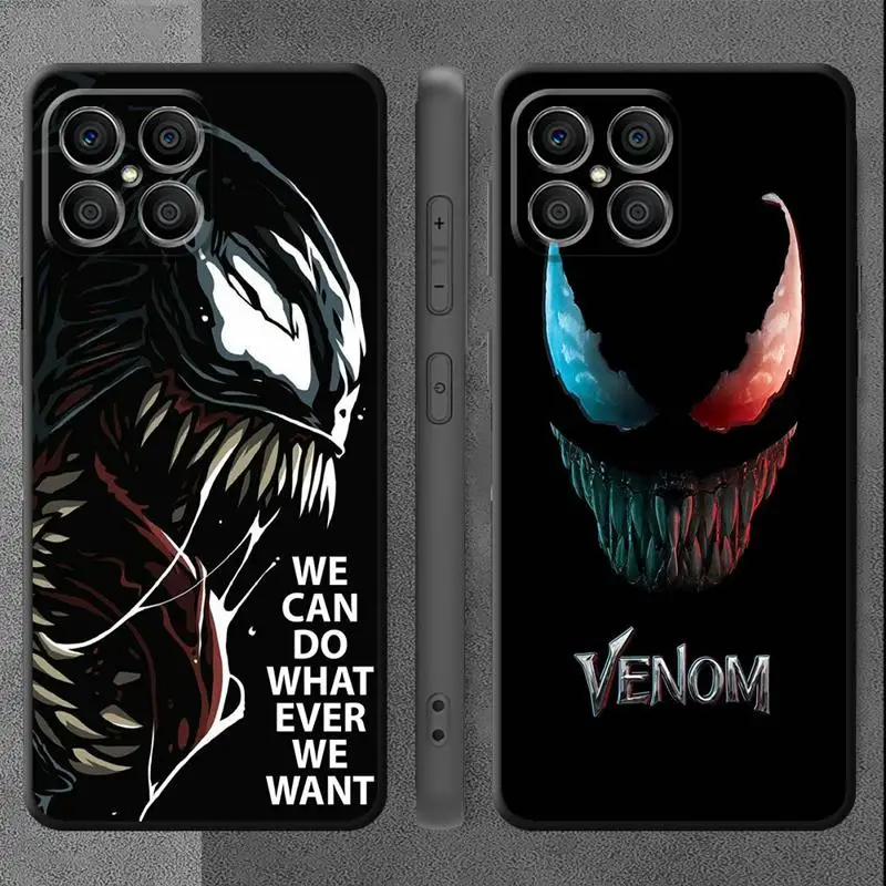 Marvel Hero Venom Case for Huawei Honor X8 X8a 90 Lite X9a 8a 70 X7 Magic5 Pro X6 X6a P30 P20 P40 Soft Funda Phone Cover