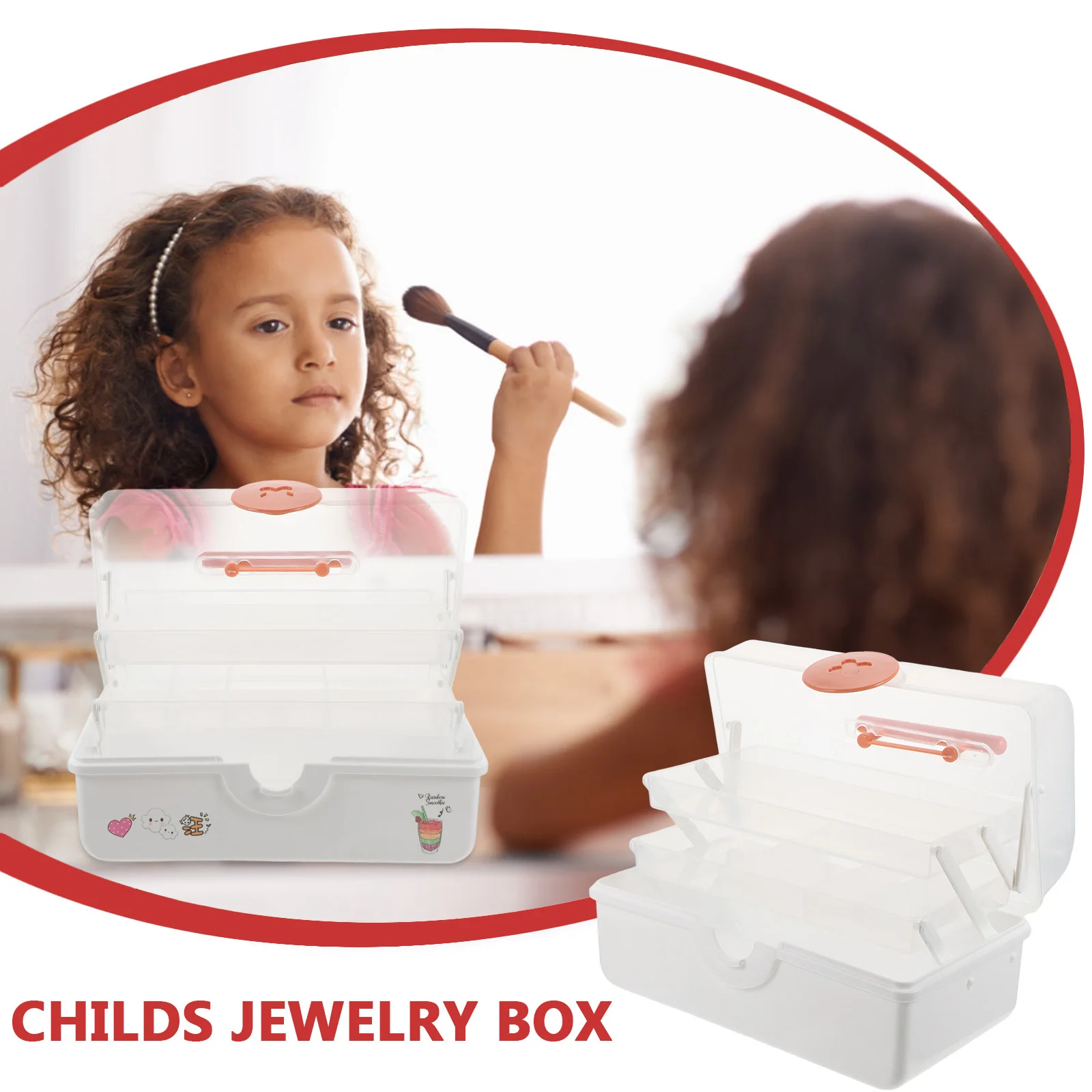 

Kids Hair Accessories ganizer Large Capacity PP Material Multi layer Storage Box For Jewelry Crafts Supplies Girls Hair Clips