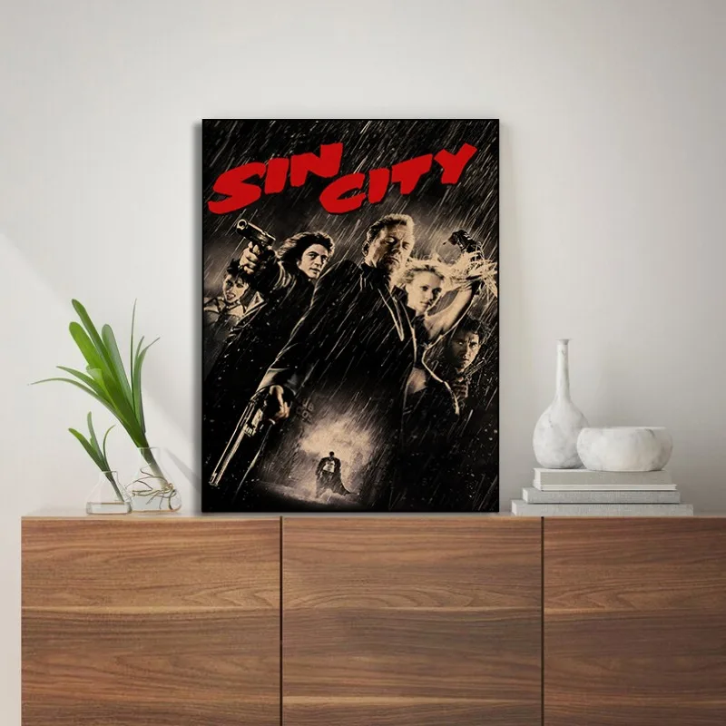 فيلم الخطيئة مدينة سلسلة خمر المشارك طباعة قماش صور المنزل لغرفة المعيشة وغرفة نوم جدار ديكور حديث اللوحة بدون إطار