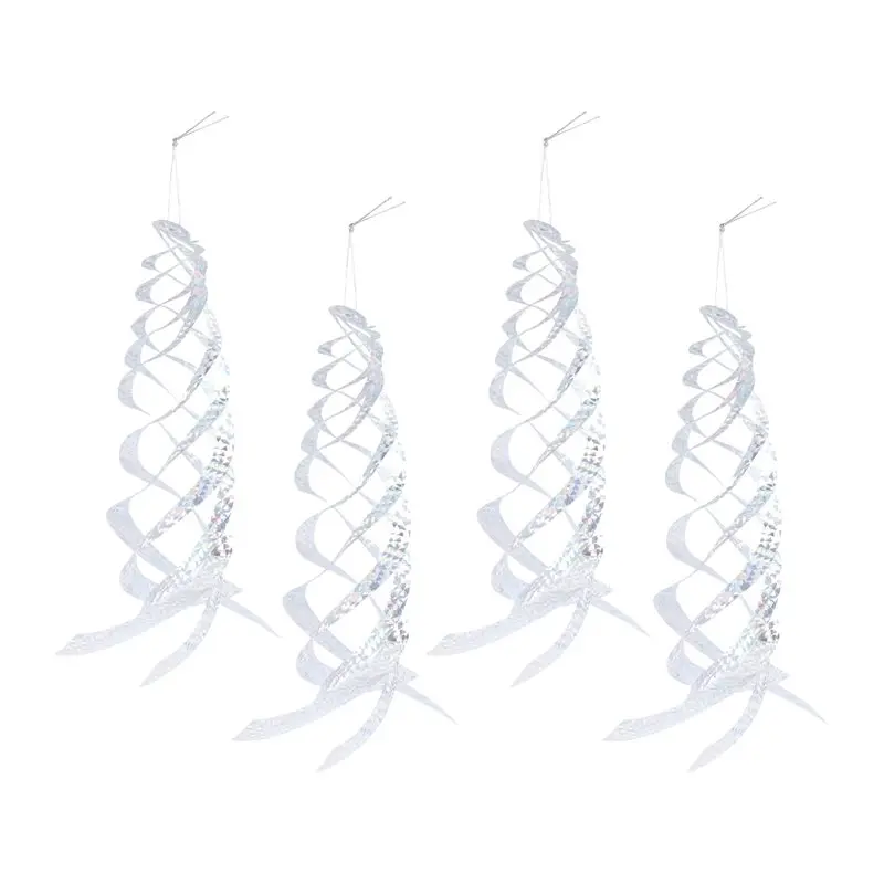 Bird Reflectors,Double-Sided Spiral Reflective Scare Devices Outdoor Garden Decor For Tree Patio Farm