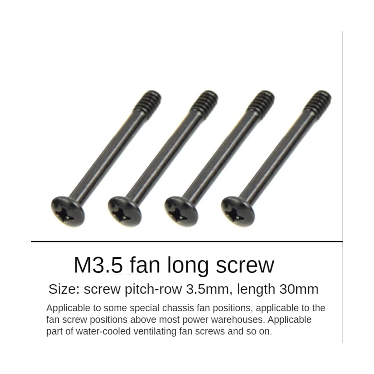 60Pcs Computer Case Cooling Fan Screws Computer Fan Mount Long Short Screws Fan Radiator Accessories