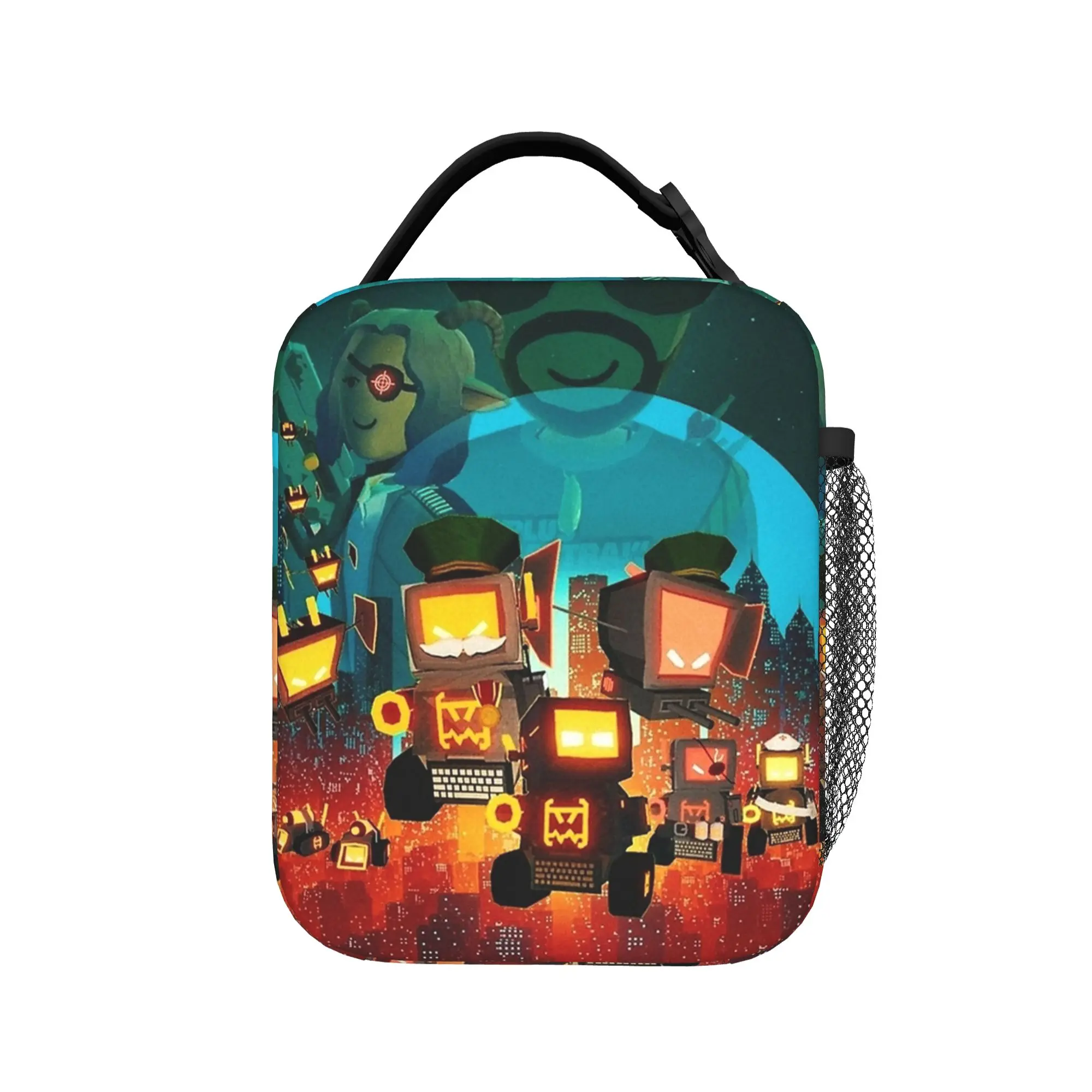 BOTS A Rec Room Story  Movie Poster Insulated Lunch Bag Thermal Bag Reusable,Meal Container  Portable Tote Lunch Box Outdoor