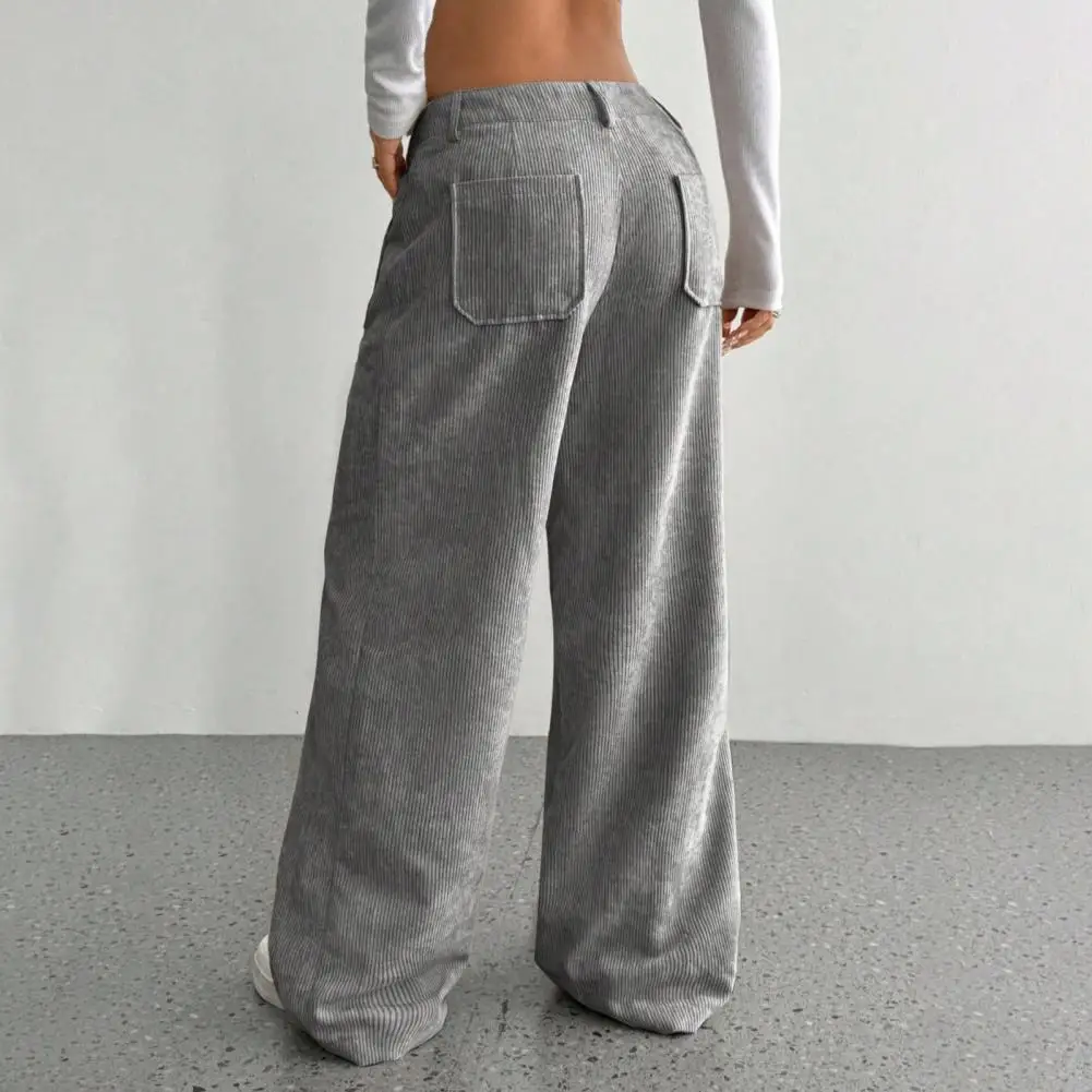 سروال قصير للنساء بالازو بأزرار سفلية عالي الخصر ثنيات بدلات سروال مكتب سيدة فضفاض بنطلون مستقيم غير رسمي #2