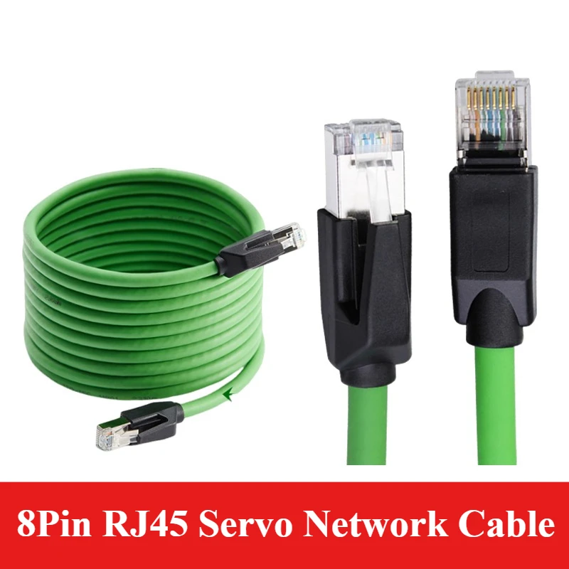 Industrial Profinet Network Cable Servo EtherCAT High Flexible Drag Chain Shielded Cat 6A Gigabit Line 8Pin RJ45 Extension Wire