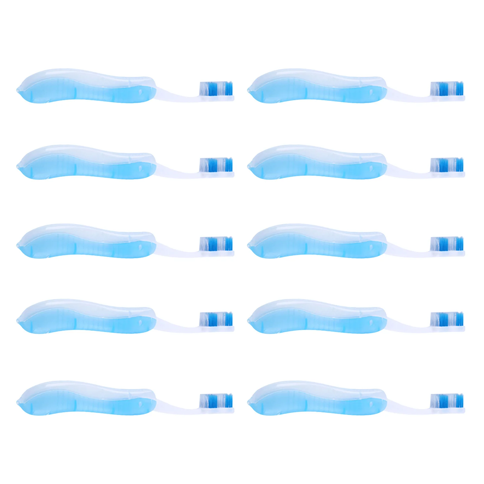 

10pcs Foldable Toothbrush Soft Bristle Disposable Mini Travel Toothbrushes Portable Camping Oral Cleaning Tool Saves Space