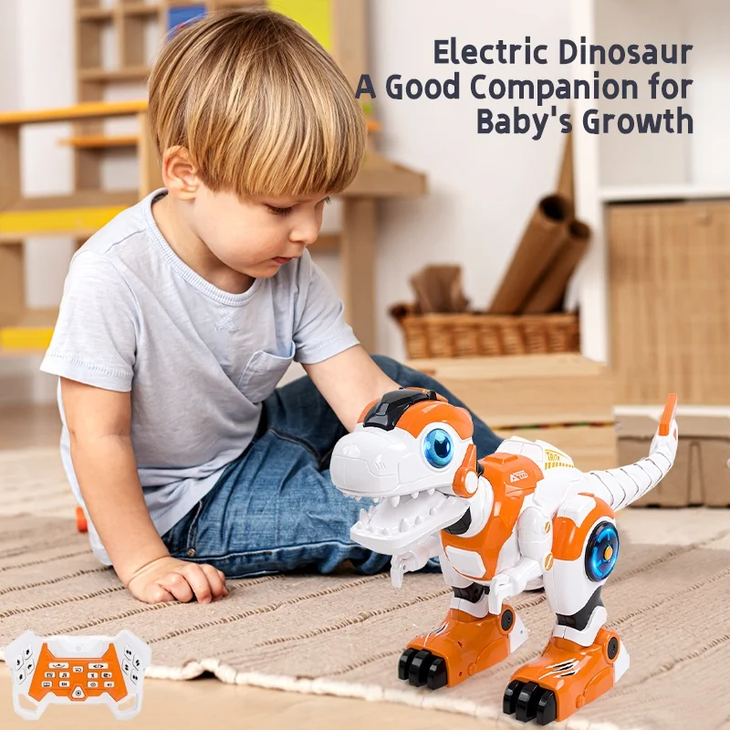 NUOVO Robot telecomandato Dinosauro Robot interattivi intelligenti 2.4 Ghz Robot intelligente Dinosauro che canta e balla Giocattoli RC