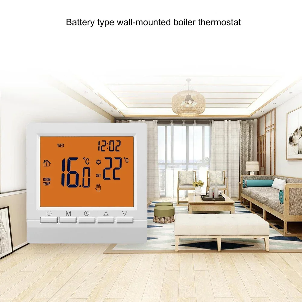 

Thermostat Gas Boilers Heating NO-WIFI Home Intelligence Temperature Control Supplies Programmable Wall-Mounted