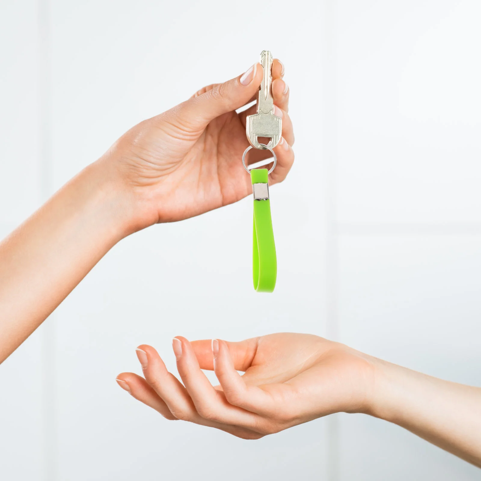 

12Pcs Silicone Keychain Wristlet Durable Bracelet Key Ring for Keys Bag Hanging Decor Multi Color Wrist Strap Key Holder