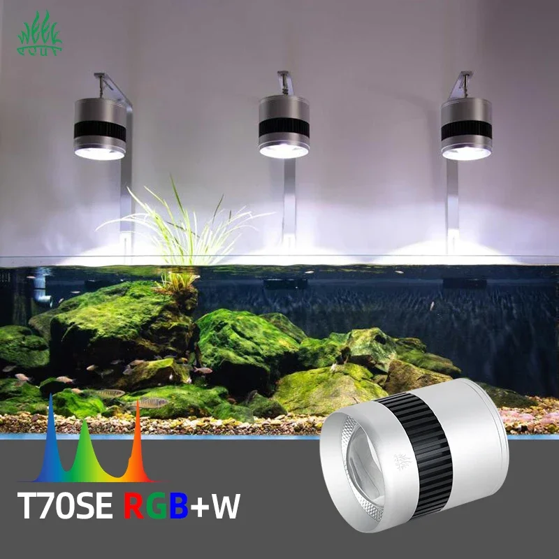 Week Aqua RGB 70W Fish Tank Led Light Custom Timing Dimming With Controller LED Aquarium Light For Stream Amazon River Tank