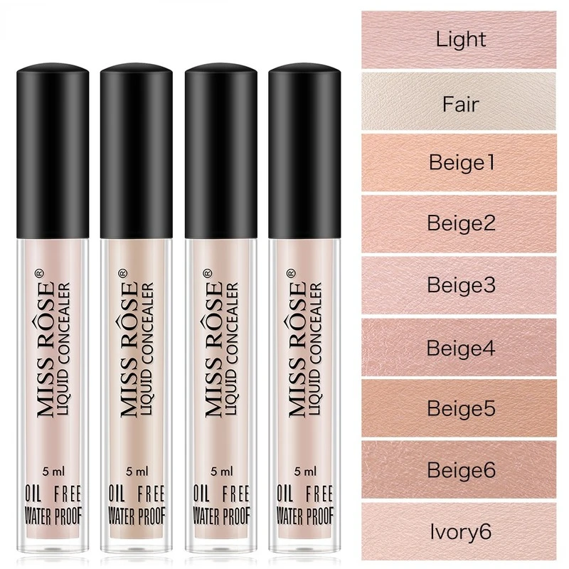Miss Rose Moisturizing Oil Control Durable Foundation Cream Waterproof Face Makeup Concealer Foundation Solution Primer Makeup