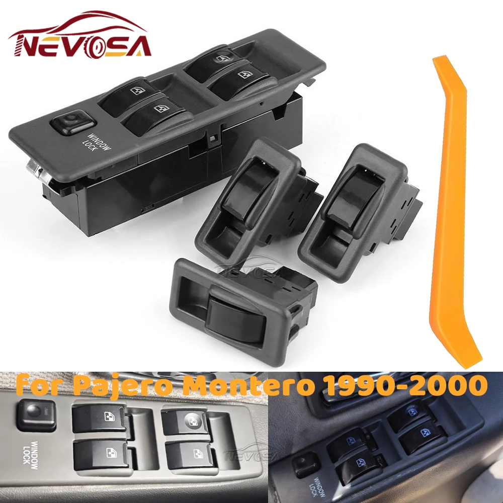 

Для Mitsubishi Pajero Montero 1995 V31 V32 V33 MK2 1990-2000: Электрический переключатель управления стеклоподъемником MR781916 MR753373, левая сторона