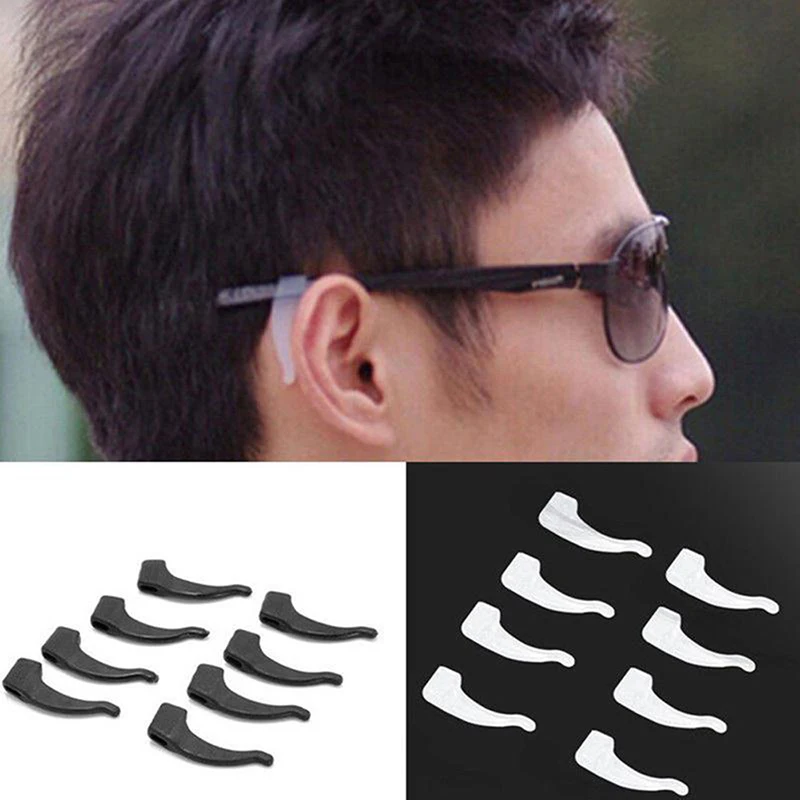 5 Pairs Silicone Anti Slip Ear Hooks For Glasses Eyeglass Sunglasses Holder New Casual Glasses Stand Accessories Large Size New