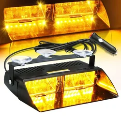 12V 16 Bead LED Car Light polizia luce stroboscopica emergenza ventosa spia luminosa per rimorchio con accendisigari modello 18