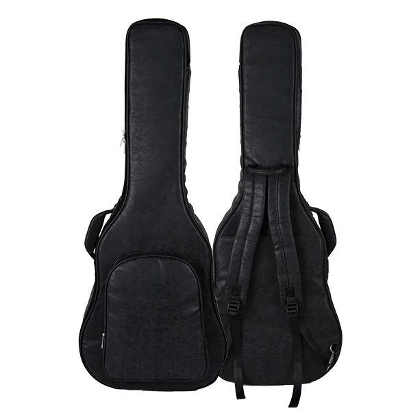 

Custom Logo PU Guitar Bag 36 38 39 40 41 Inch Musical Instrument Bag Waterproof Backpack Leather Guitar Strap Guitar Case Box