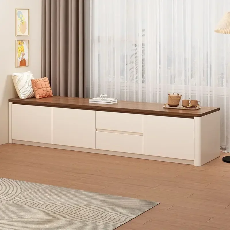 Solid wood balcony cabinet bay window cabinet bedroom locker window sill cabinet
