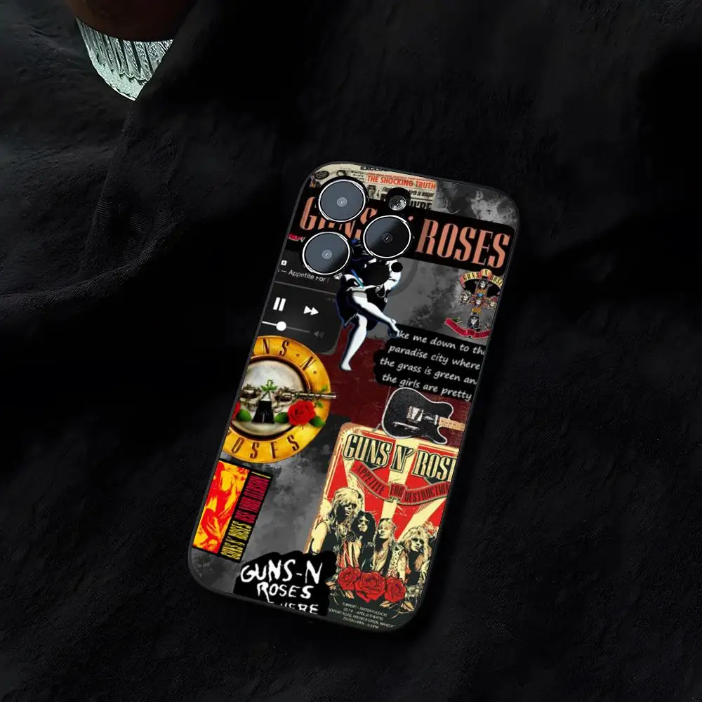 Funda de teléfono Guns N Roses Rock Band Funda para iphone 14 16 13 11 15ProMax 12 Pro Max Mini Xr Xs X 7 Plus