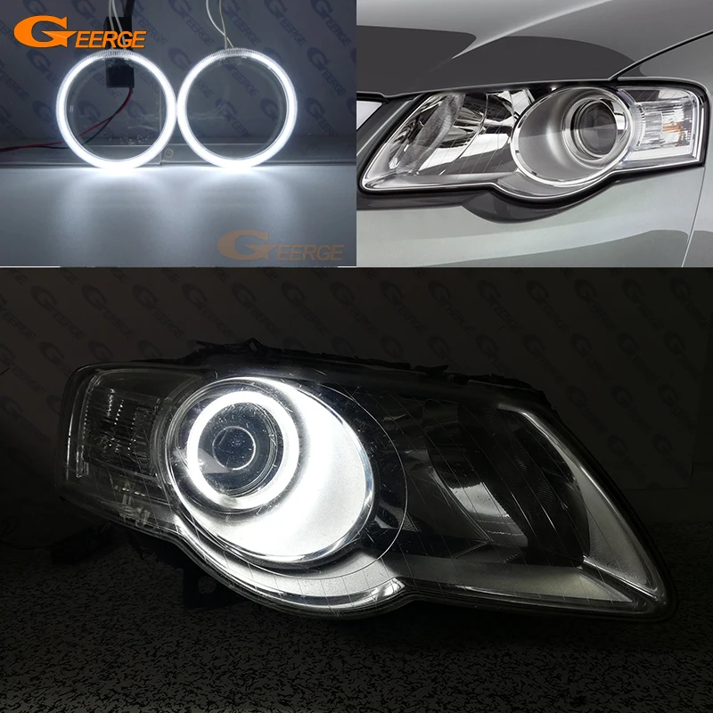 Excellent Ultra Bright CCFL Angel Eyes Halo Rings Kit Light For Volkswagen VW Passat B6 Magotan 2005-2010