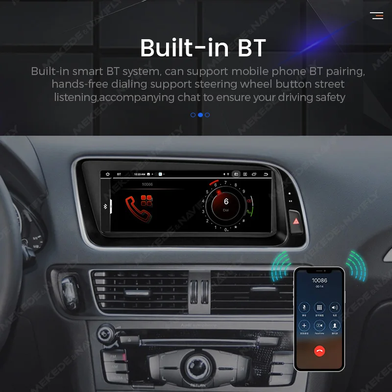 8.8inch Android 13 Carplay Auto Car Radio Multimedia Video Player For Audi Q5 2009-2017 WiFi BT GPS Stereo Intelligent Systems