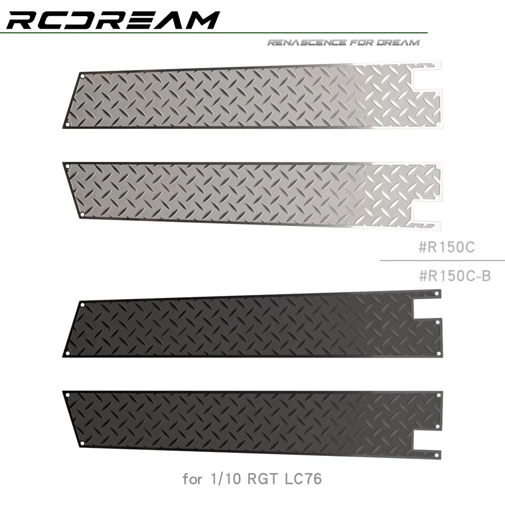 

RCDream 1/10 RGT LC76 металлическая противоскользящая пластина капота, модифицированная защитной пластиной из нержавеющей стали # R150C