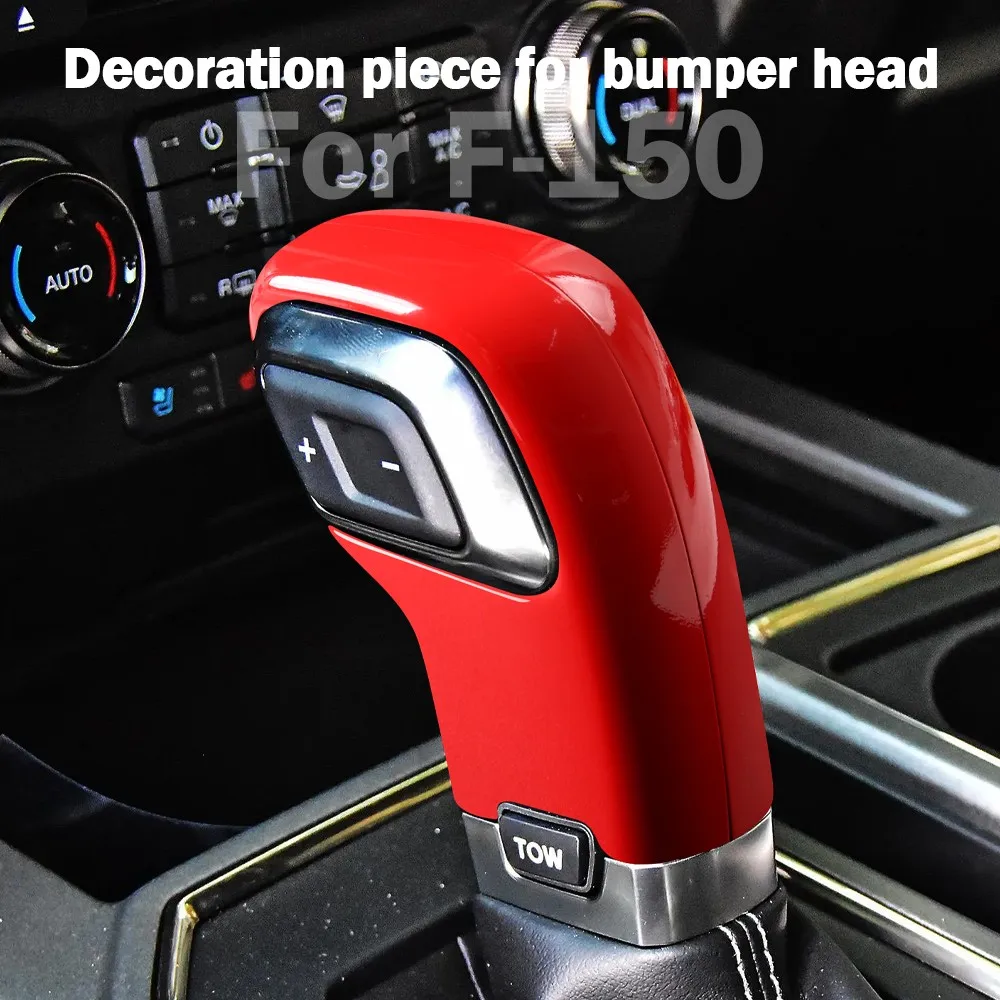 ฝาครอบหัวเกียร์โลหะผสมสังกะสีสำหรับรถฟอร์ด F150 ปี 2015-2018 พร้อมสติ๊กเกอร์ตกแต่ง