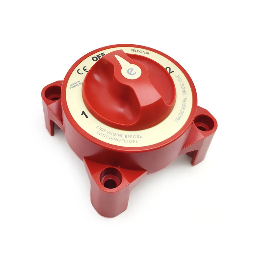 

3-Position Switch Battery Switch Electrical System Management 12V DC Power Load Continuous Rating 300A For RV For Yacht