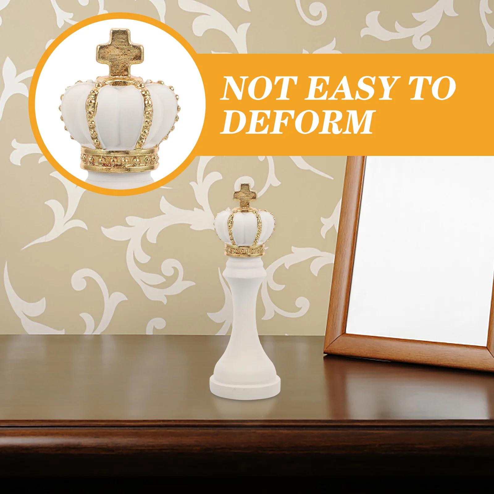 

Desktop Resin Chess Statue Versatile Usage Home Shop School Decoration Good Fortune Wealth Symbol Chess Statue