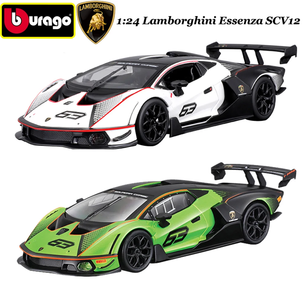 Bburago Lamborghini Essenza Scv12 Super Cars 1:24 Scale Alloy Static Die Cast Vehicles Collectible Model Car Toys Birthday Gift