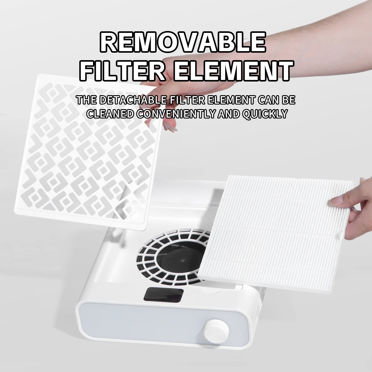 Turbine Brushless Nail Dust Collector – 2 wiederverwendbare Filter, professioneller Nagel-Vakuum-Extraktor für den Nagelstudio
