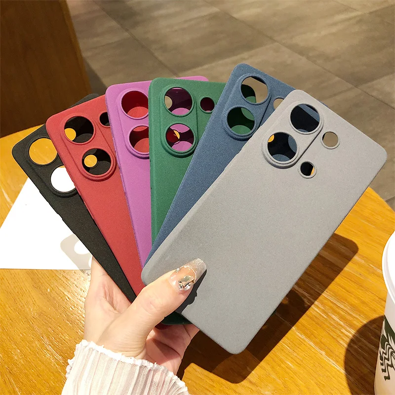 For Redmi Note 13 Pro Case Matte Soft Silicone Shockproof Cover for Xiaomi Civi4pro 14ultra POCO M6 X6 PRO Redmi Turbo3 13C A3