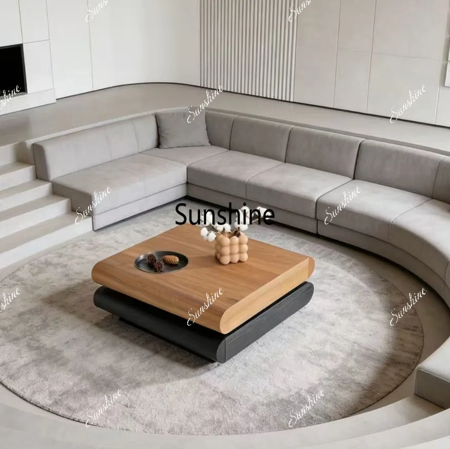 

Modern minimalist solid wood square coffee table
