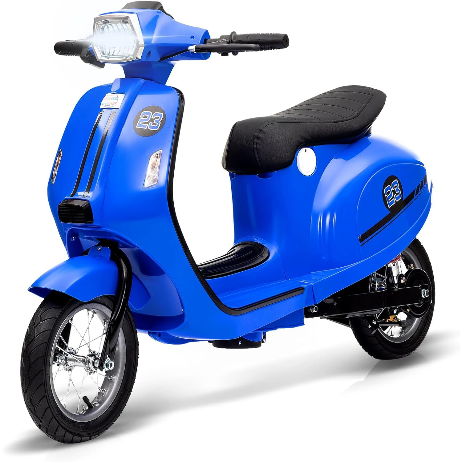 Electric Moped Scooter for Children Birthday Gift 24V 350W Kids Ride on Toys Motorcycle Max Up to 14MPH Age 8-12Y, max. 59.9 kg