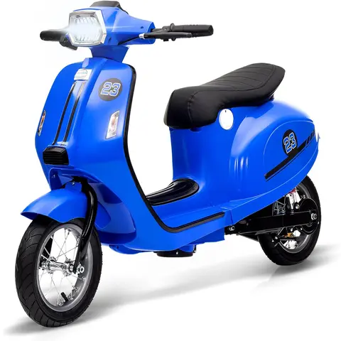 Electric Moped Scooter for Children Birthday Gift 24V 350W Kids Ride on Toys Motorcycle Max Up to 14MPH Age 8-12Y, max. 59.9 kg