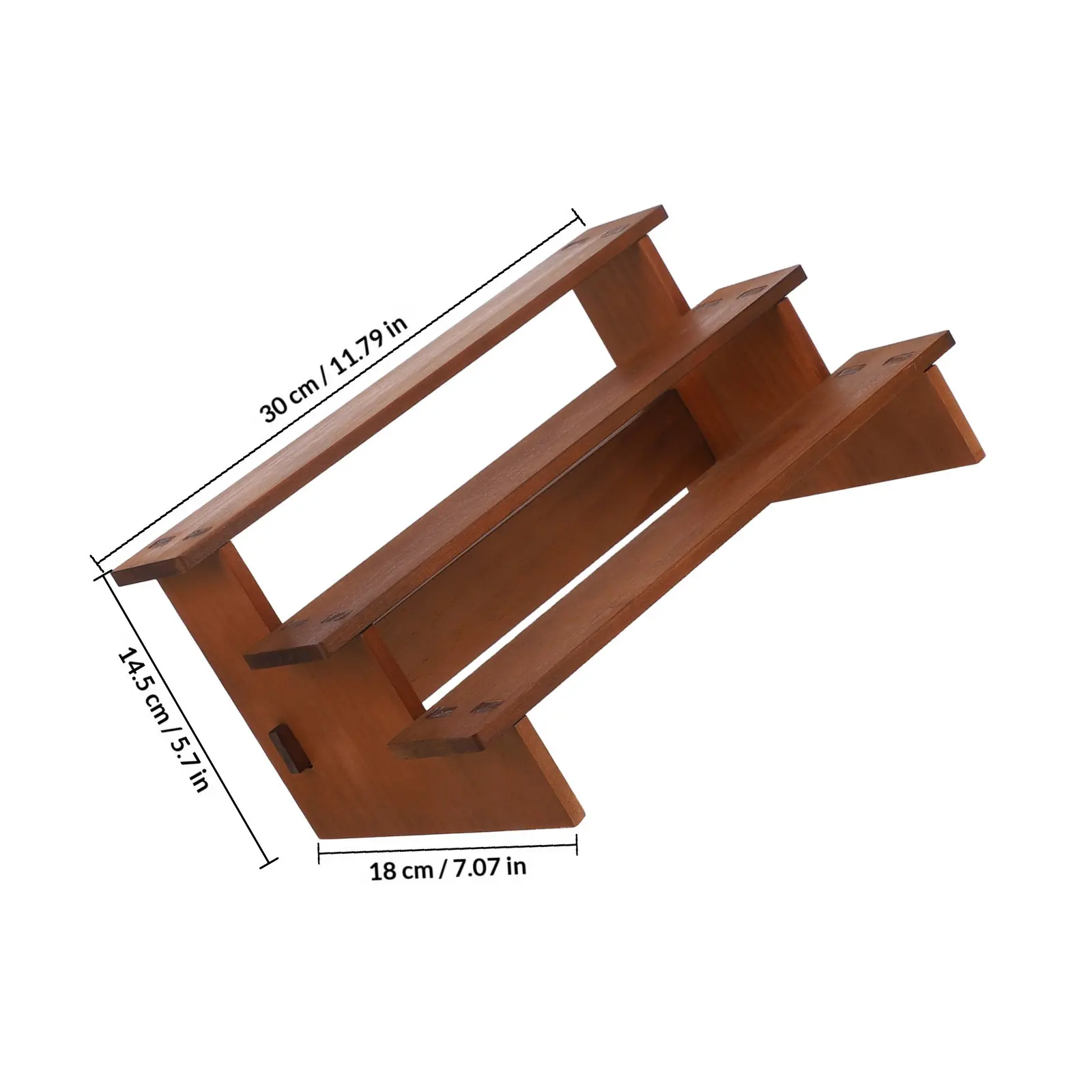 Vintage Three Layer Wood Display Stand Retro Jewelry Cupcake Dessert Holder Tiered Shelf Small Desktop Organizer