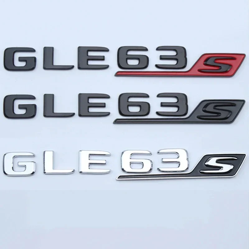 

For Mercedes Car Rear Trunk Letters Badge Sticker GLE63 AMG W166 W167 GLE63S V8 Biturbo 4matic Emblem Logo Stickers Accessories