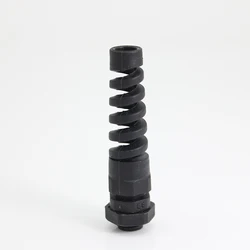 M12 M16 M18 M20 M22 M25 Spiral Flexible Protector Anti bending cable protection plastic waterproof cable gland