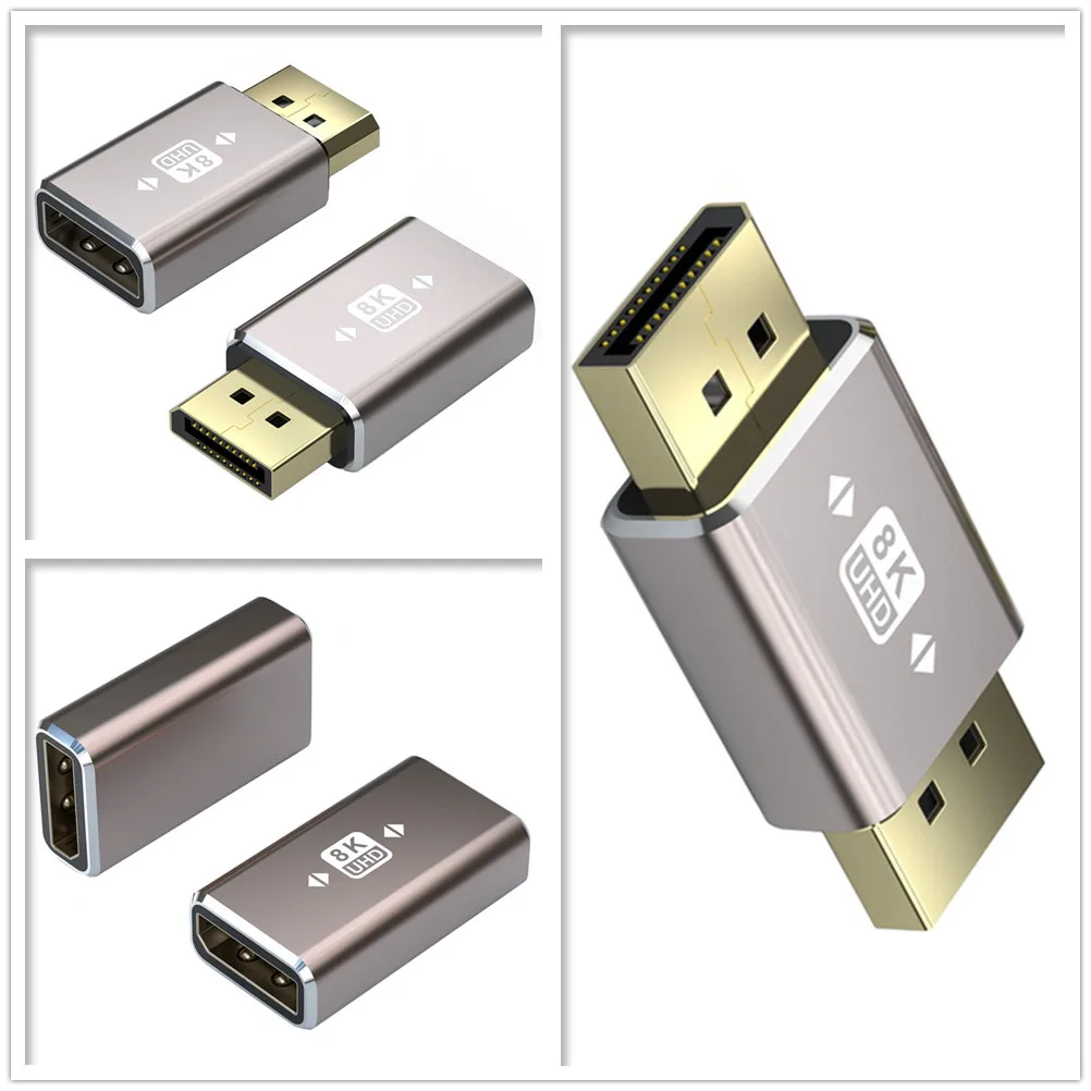 DisplayPort to DisplayPort Adapter 8K60Hz Male to Male/Male to Female/Female to Female DP to DP Adapter Support DisplayPort 1.4