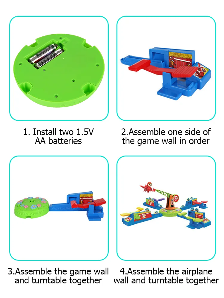 

looping plane Spinning Plane Chicken Stealing Game Parent Child Interaction Battle Puzzle Board Game Party Children's Toys