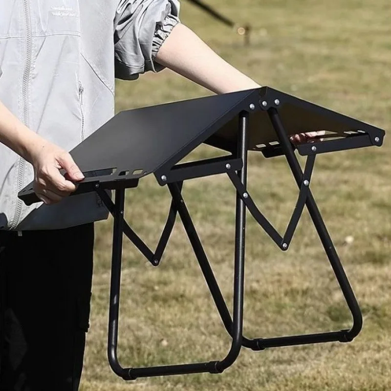 Carbon Steel Folding Camping Table Lightweight Portable Outdoor Picnic Tactical Gear