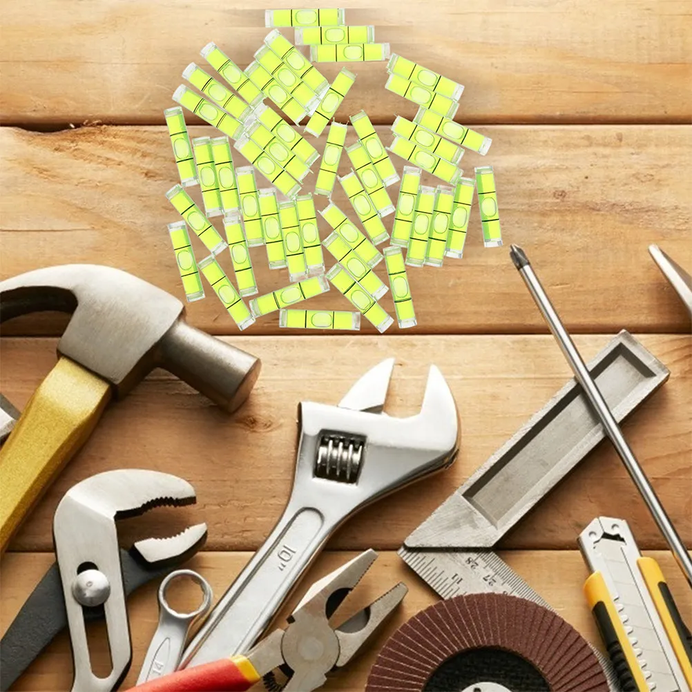 

50Pcs 8x23mm Mini Cylindrical Level Bubble Spirit Level for Wall Shelves Horizontal Measuring Layout Precision Leveling Tool