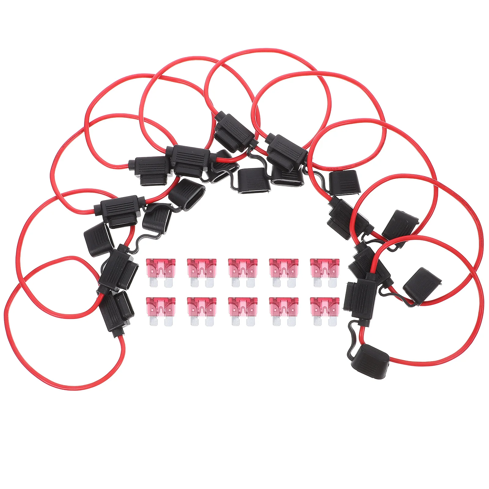 

10Pcs Inline Fuse Holders Automotive Durable 12awg Atc 40a Easy Install Replace Car Boat Rv Motorcycle Inline Fuse Holder