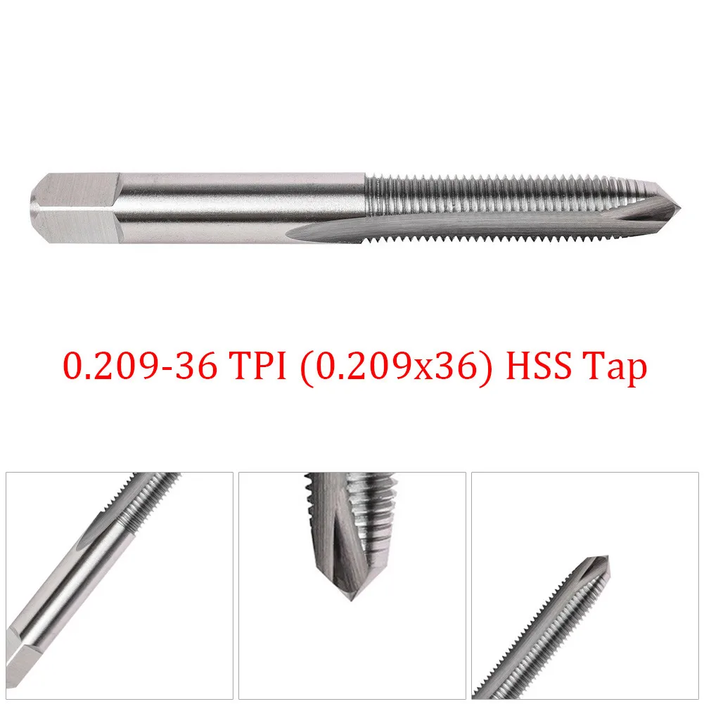 0.209-36 TPI HSS Tap 0.209x36 2.8 cala zawór gwintowany ze stali szybkotnącej DIY praca fabrycznie nowy wysokiej jakości