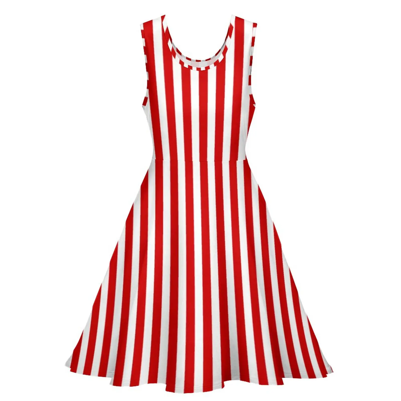 Robe de Skate à Rayures Rouges et Blanches pour Femme, Taille Haute, Mode Coréenne, Sexy, Été