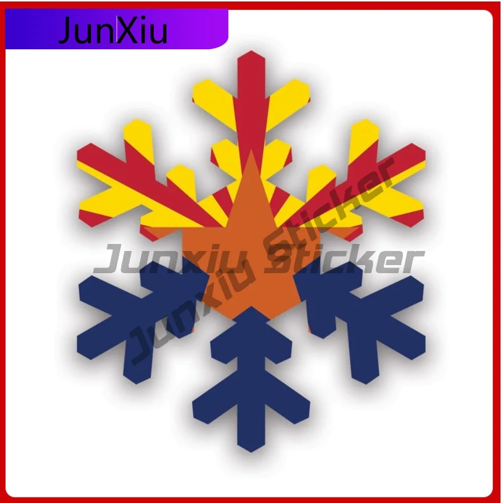 

Arizona Snowflake Sticker Sun Resistant Weather Resistant Cartoon For Car Body Motorcycle Helmet Removable No Residue Decor