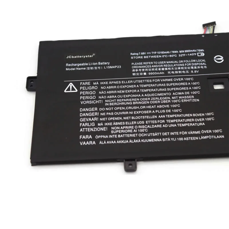 ZD New L15M4P23 7.68V 78WH Laptop Battery For Lenovo Yoga 910-13IKB Yoga 910 13 80VF Yoga 5 Pro(512G) L15M4P21 L15C4P22 L15C4P21