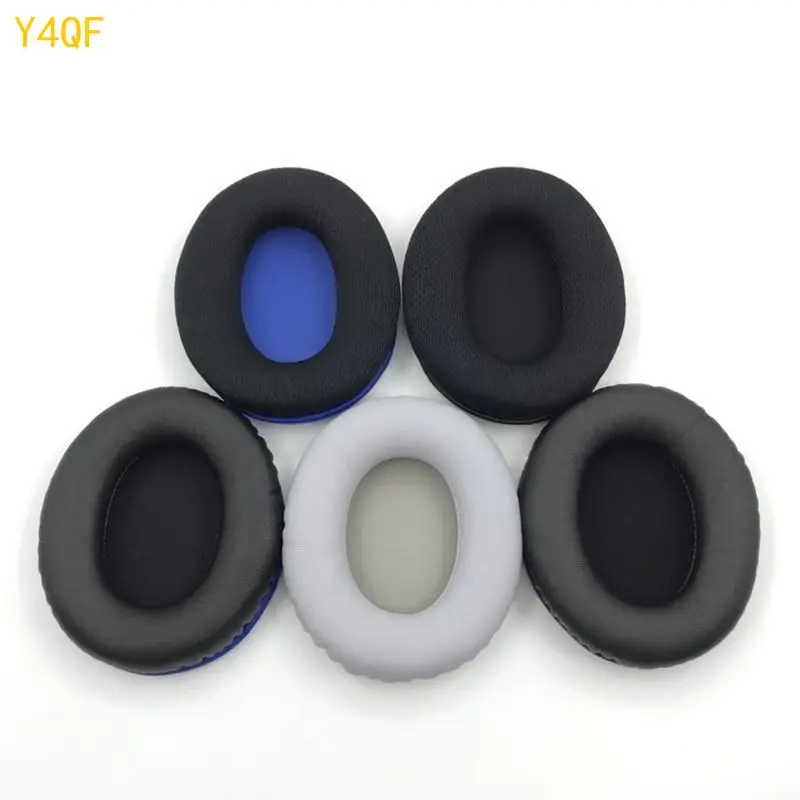 Penggantian Y4QF Bantalan Balok Telinga Kulit Mesh untuk Headset Cover Earphone Earcups